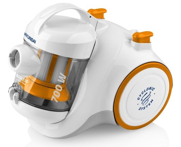 Hyundai VC 009, 700 W, Sylinteripölynimuri, Kuiva, Pussiton, 1,5 L, HEPA, Vaahto