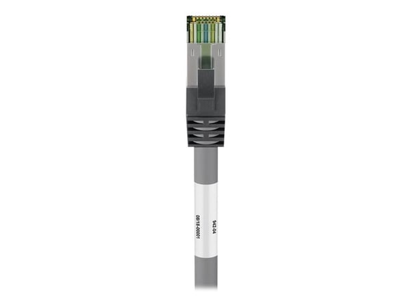 goobay - Koblingskabel - RJ-45 (hann) til RJ-45 (hann) - 5 m - SFTP, PiMF - CAT 8.1 - halogenfri, formstøpt, uten hindringer, flertrådet - grå