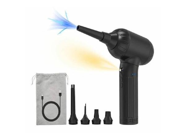 CoreParts - Luftavstøver - cordless, 7500mAh battery, with 5 attachments, USB-C charge cable included, brownbox packaging - svart