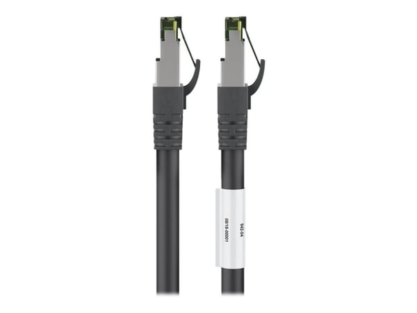 goobay - Nettverkskabel - RJ-45 (hann) til RJ-45 (hann) - 1 m - SFTP, PiMF - CAT 8.1 - halogenfri, formstøpt, rund, flertrådet - svart
