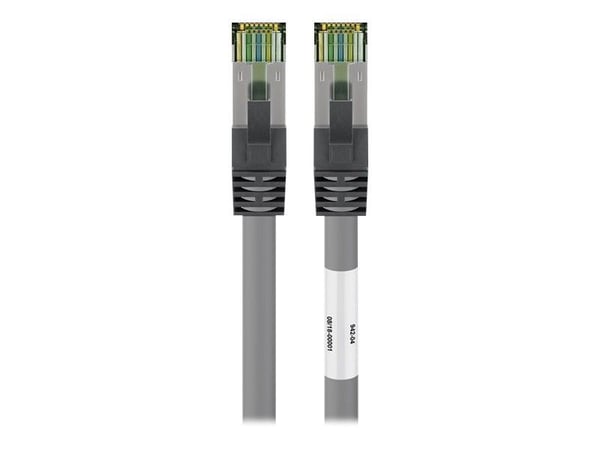 goobay - Koblingskabel - RJ-45 (hann) til RJ-45 (hann) - 5 m - SFTP, PiMF - CAT 8.1 - halogenfri, formstøpt, uten hindringer, flertrådet - grå