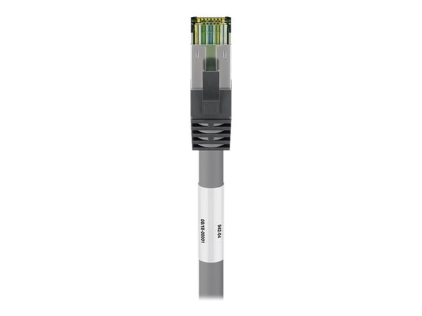 goobay - Nettverkskabel - RJ-45 (hann) til RJ-45 (hann) - 1 m - SFTP, PiMF - CAT 8.1 - halogenfri, formstøpt, rund, flertrådet - svart