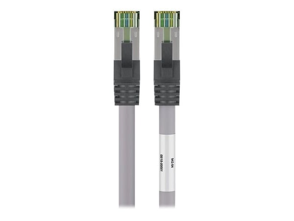 goobay - Koblingskabel - RJ-45 (hann) til RJ-45 (hann) - 5 m - SFTP, PiMF - CAT 8.1 - halogenfri, formstøpt, uten hindringer, flertrådet - grå