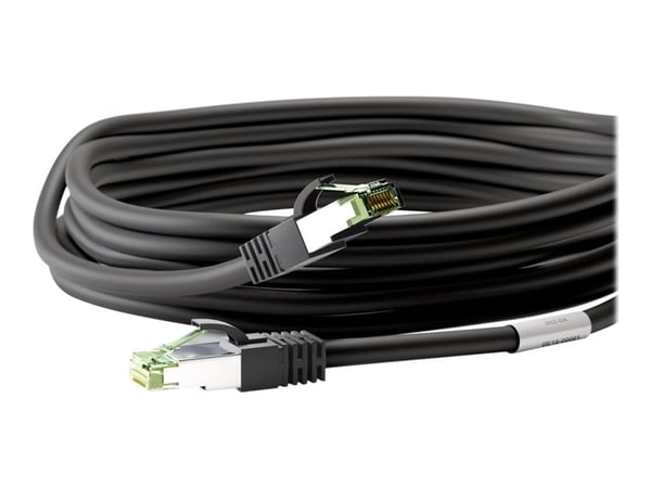 goobay - Nettverkskabel - RJ-45 (hann) til RJ-45 (hann) - 1 m - SFTP, PiMF - CAT 8.1 - halogenfri, formstøpt, rund, flertrådet - svart