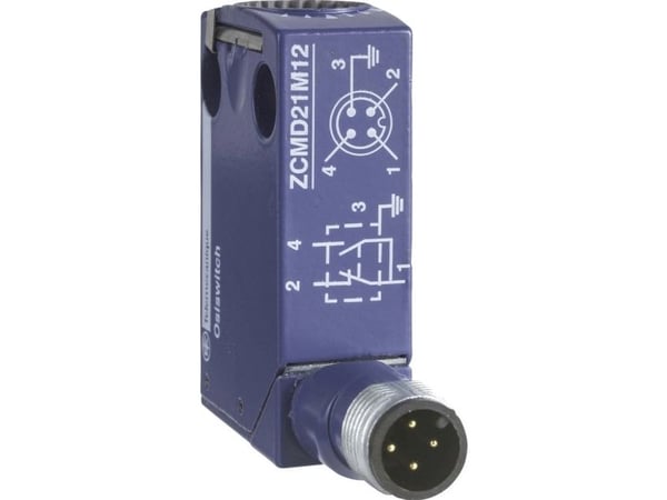 TELEMECANIQUE SENSORS Endestop krop. Metal. Snap. 1NO + 1NC. M12, 5 pol stik forbindelse.