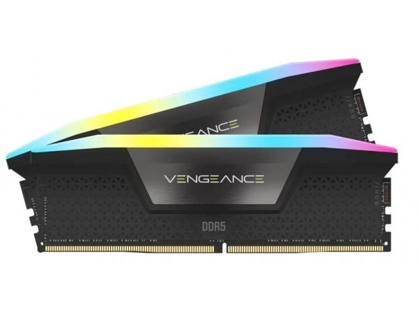 CORSAIR Vengeance RGB - DDR5 - sett - 32 GB: 2 x 16 GB - DIMM 288-pin - 5600 MT/s / PC5-44800 - CL36 - 1.3 V - ikke-bufret - on-die ECC - grå