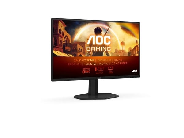 AOC G4 25G42E, 62,2 cm (24.5"), 1920 x 1080 piksler, Full HD, LED, 1 ms, Svart, Rød