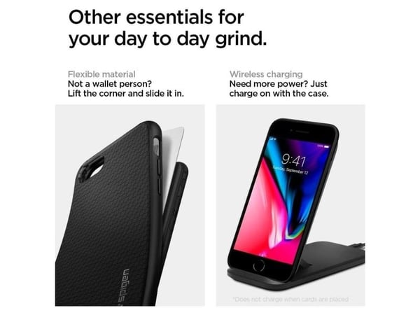 Spigen Liquid Armor, Suojus, Apple, iPhone 7, 11,9 cm (4.7"), Musta