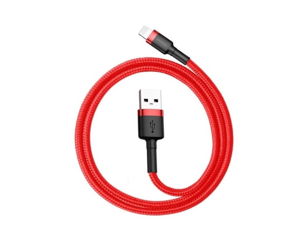 Baseus CALKLF-A09, 0,5 m, USB A, Lightning, Hankjønn, Hankjønn, Rød