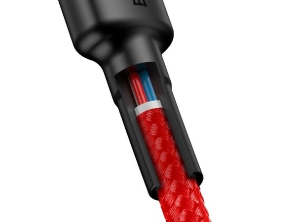 Baseus Cafule, 2 m, USB C, USB C, 0,48 Gbit/s, Musta, Punainen