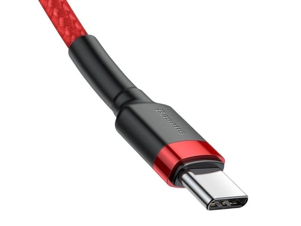Baseus Cafule, 2 m, USB C, USB C, 0,48 Gbit/s, Musta, Punainen