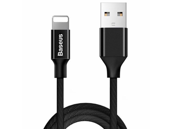 USB-kaapeli Baseus USB-A - Lightning 1,8 m Musta (27106-uniw)