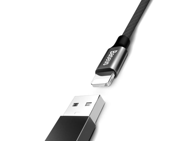 USB-kaapeli Baseus USB-A - Lightning 1,8 m Musta (27106-uniw)