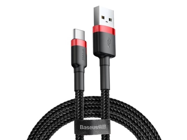 Baseus Cafule 2A 3m USB-C-kaapeli (punainen/musta)