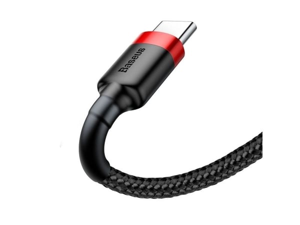 Baseus Cafule 2A 3m USB-C-kaapeli (punainen/musta)