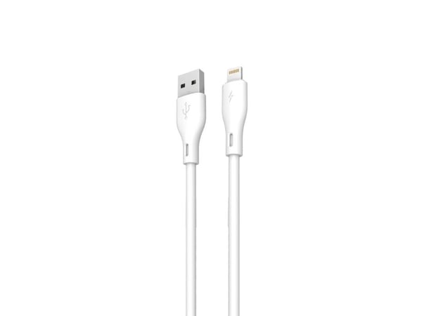 Dudao USB-A - Lightning 2 m vit kabel (6976625333479)