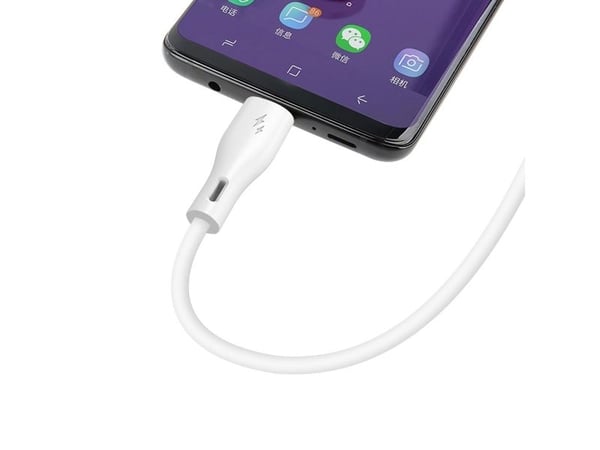 Dudao USB-A - Lightning 2 m vit kabel (6976625333479)