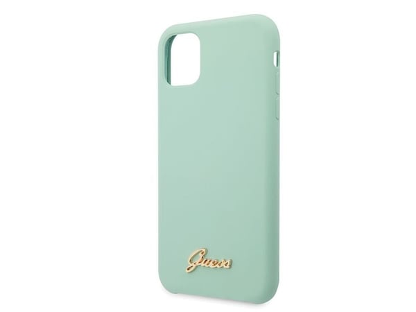 Guess GUHCN65LSLMGG iPhone 11 Pro Max - grønn/grønt hardt deksel med silikon Vintage Gold-logo