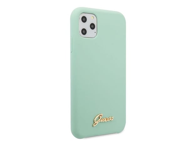 Guess GUHCN65LSLMGG iPhone 11 Pro Max - grønn/grønt hardt deksel med silikon Vintage Gold-logo