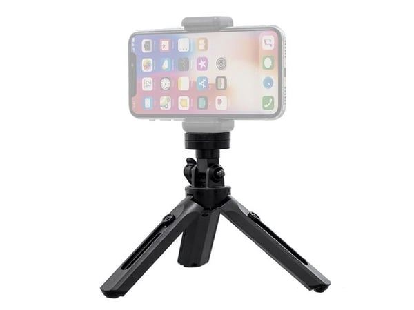 Mini stativ selfie-stick holder til telefonkamera GoPro 16–21 cm svart