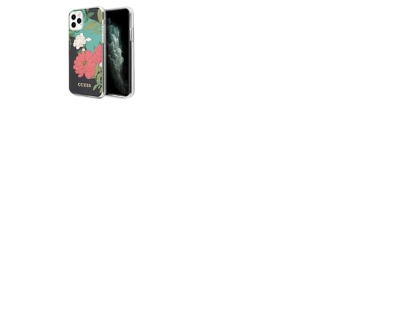 Guess GUHCN65IMLFL01 iPhone 11 Pro Max-deksel svart/svart N°1 Flower Collection
