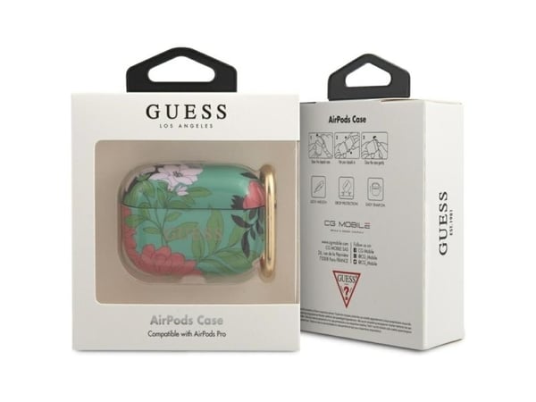 Guess GUACAPTPUBKFL01 deksel til AirPods Pro - grønn/grønn N.1 Flower Collection