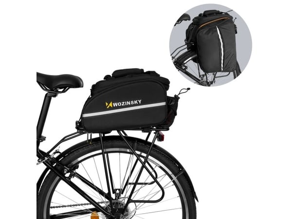 Stor sykkelstativveske 35 l + regndeksel svart (WBB19BK)