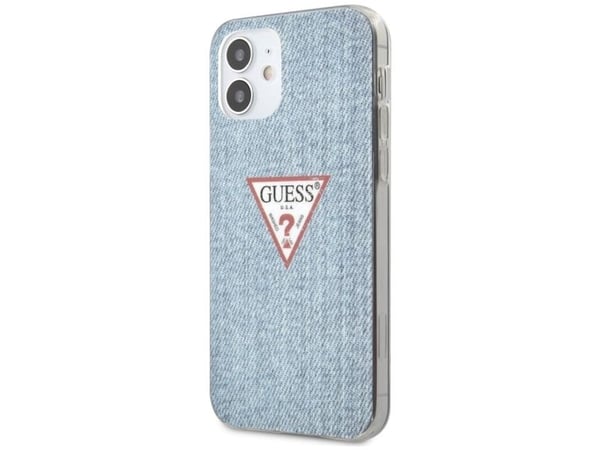 Guess GUHCP12SPCUJULLB iPhone 12 mini 5,4" hardcase Jeans Collection - blå/lyseblå