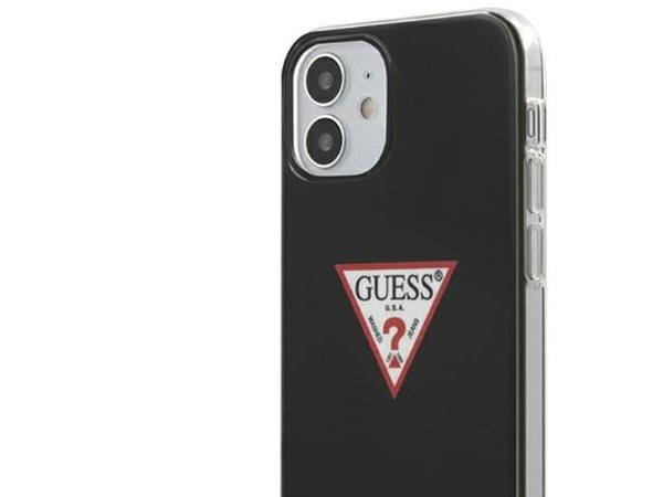 Guess GUHCP12SPCUCTLBK iPhone 12 mini 5,4" hardcase svart/svart Triangle Collection