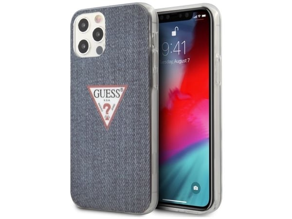 Guess Guess Denim Triangle Dk - iPhone 12 Pro Max Case (tummansininen) universaali