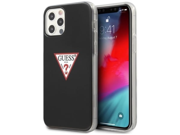 Guess GUHCP12MPCUCTLBK iPhone 12/12 Pro 6,1" czarny/black hardcase Triangle Collection