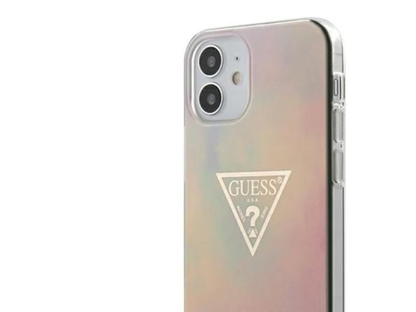 Guess GUHCP12SPCUMCGG01 hårt skal för iPhone 12 mini 5.4" - rosa/rosa (Tie & Dye Collection)