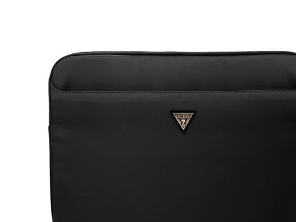 Guess nylon trekant-logo sleeve til 13" laptop - svart