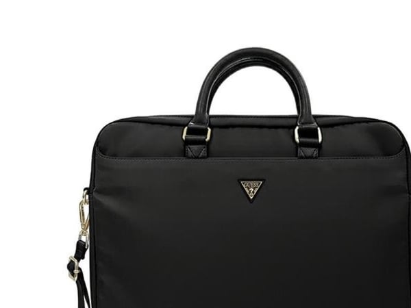 Guess bag GUCB15NTMLBK 16" svart/svart nylon trekantlogo