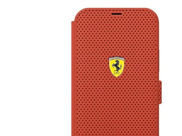 Ferrari FESPEFLBKP12SRE iPhone 12 mini 5,4" rød/rød bok On Track perforert