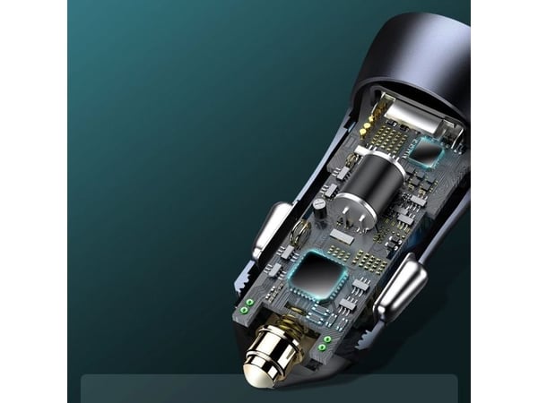 Baseus Golden Contactor Pro - Strömadapter för bil - 40 Watt - 3 A - SCP, Huawei Fast Charge, AFC, QC, USB BC 1.2 - 2 utdatakontakter (USB)