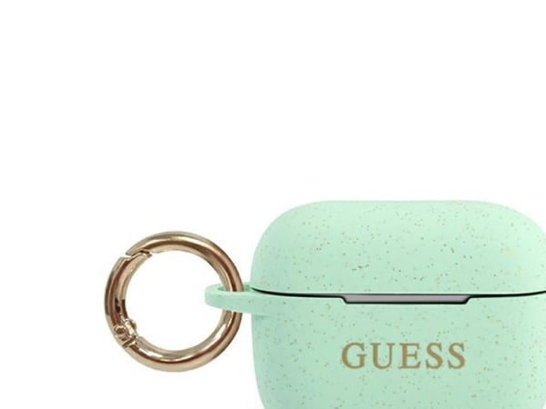 GUESS Suojus silikoni Glitter vihreä, Apple AirPods Pro, GUACAPSILGLGN, Blister (GUACAPSILGLGN)