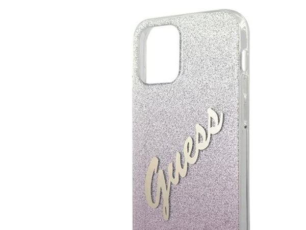 Guess GUHCP12SPCUGLSPI iPhone 12 mini 5,4" rosa/rosa hardcase Glitter Gradient Script