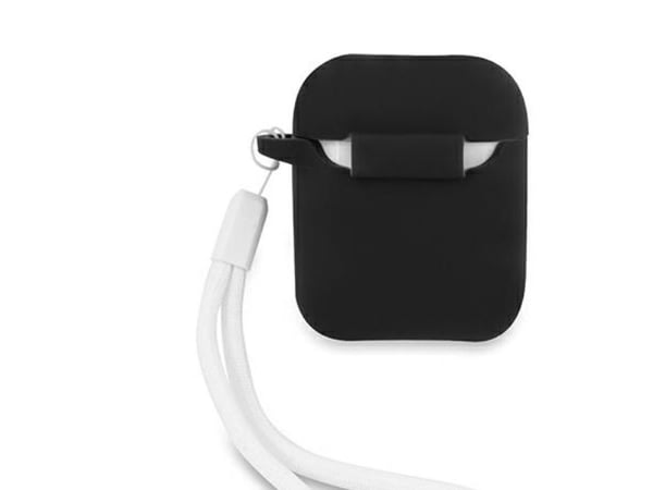 Guess GUACA2LSVSBW AirPods-deksel - svart/hvit vintage i silikon