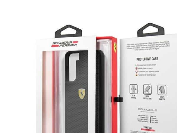 Ferrari FESPEHCS21MBK S21+ G996 hardcase On Track perforert svart/svart