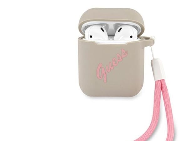 Guess GUACA2LSVSGP AirPods-deksel grå rosa/grey pink - silikon Vintage