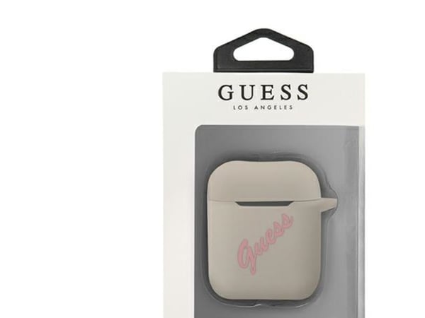 Guess GUACA2LSVSGP AirPods-deksel grå rosa/grey pink - silikon Vintage