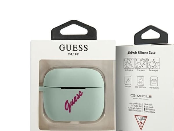 Gjett GUACAPLSVSBF AirPods Pro deksel niebieski fuksja/blå fuschia Silikon Vintage