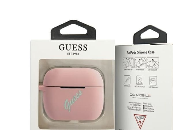 Guess GUACAPLSVSPG AirPods Pro-fodral rosenröd/pinkgrön silikon vintage