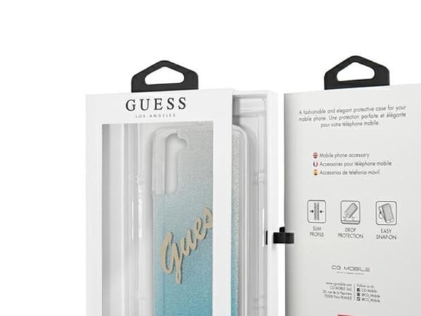Gjett GUHCS21MPCUGLSBL S21+ G996 blå/blå hardcase Glitter Gradient Script