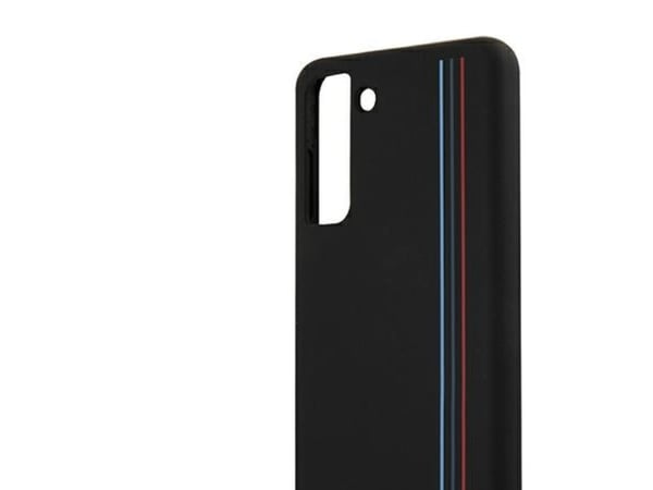 BMW BMHCS21MSIVTBK S21+ G996 black/black Silicone Stripes M Collection case