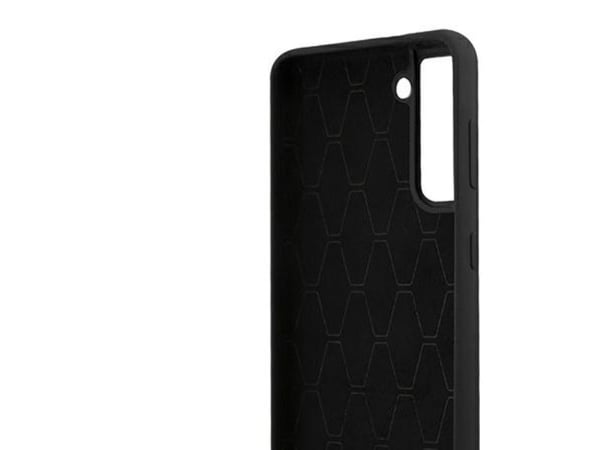BMW BMHCS21MSIVTBK S21+ G996 black/black Silicone Stripes M Collection case