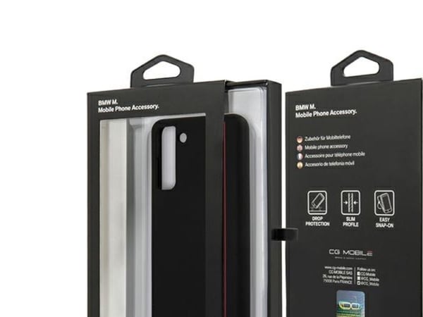 BMW BMHCS21MSIVTBK S21+ G996 black/black Silicone Stripes M Collection case