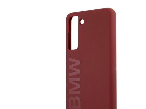 BMW BMHCS21MSLBLRE S21+ G996 punainen / punainen kovakotelo Silikoni Signature Logo tapaus