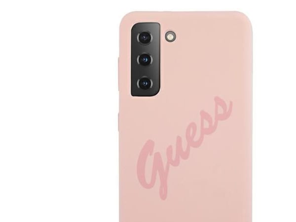 Guess GUHCS21MLSVSPI S21+ hardt etui Script Vintage - rosa/rosa